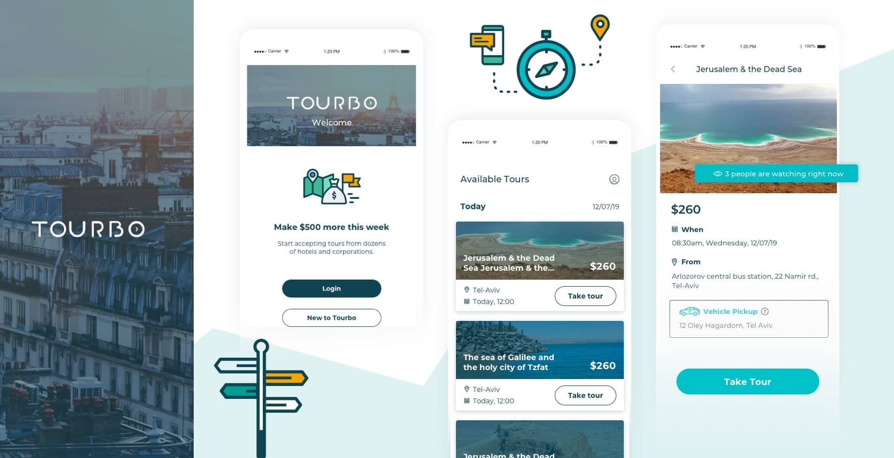 Tourbo app by hello design