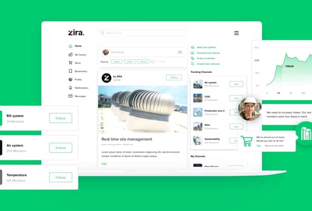 UX and UI design for Zira product